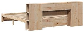 Cama com estante sem colchão 180x200 cm pinho maciço