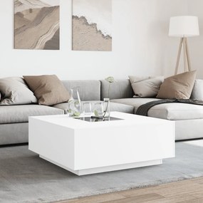 Mesa de centro luzes LED Infinity 100x100x40 cm branco