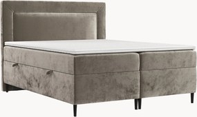 Cama divã artesanal em chenille com arrumação Noble, H3