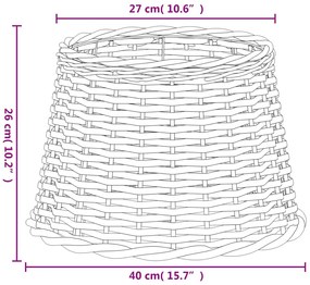 Abajur Ø40x26 cm vime castanho