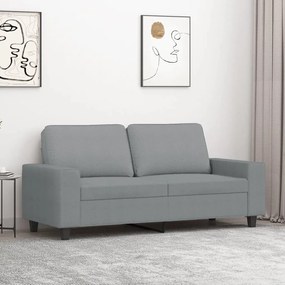 vidaXL Sofá de 2 lugares em tecido 140 cm cinzento-claro