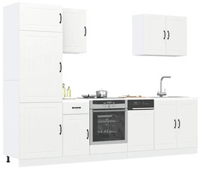 7 peças armário de cozinha conjunto Kalmar branco