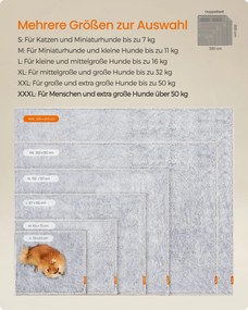 Manta para cães utilizável dos dois lados 229 x 203 cm, em tecido Sherpa cinzenta