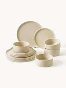 Conjunto de loiça artesanal Lowri, 4 pessoas, 12 uni.