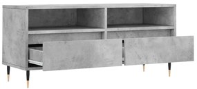 Móvel p/ TV 100x34,5x44,5cm derivados de madeira cinza cimento