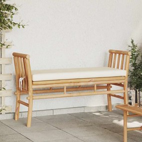 Banco de Jardim vidaXL com Almofada de 110 cm em Bambu