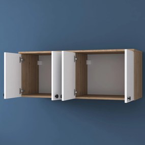 Armário Multiusos BA120 – Nogueira e Branco – 120x46,8x42,5 cm