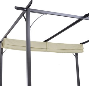 Gazebo  com telhado retrátil Pergola para jardim com terraço ou pátio