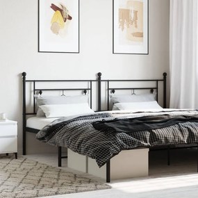 Cabeceira de cama 193 cm metal preto