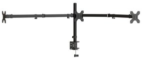 Suporte triplo para monitor VESA 75/100 mm aço preto
