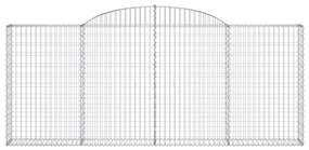 Cestos gabião arqueados 9pcs 300x30x120/140cm ferro galvanizado