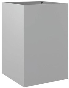 Vaso/floreira 52x48x75 cm aço galvanizado prateado