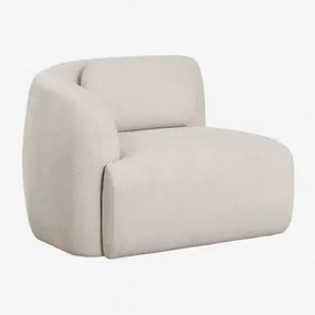 Módulo De Canto Esquerdo Para Sofá Modular Em Chenille Coquette Chenille Bege Creme - Sklum