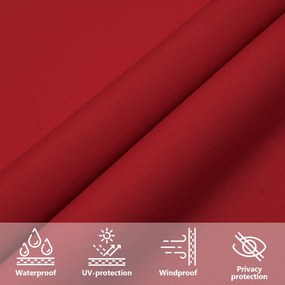 Para-sol estilo vela tecido oxford quadrado 6x6 m vermelho