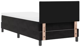 Cama Box com Colchão vidaXL Preto 90x200 cm Veludo