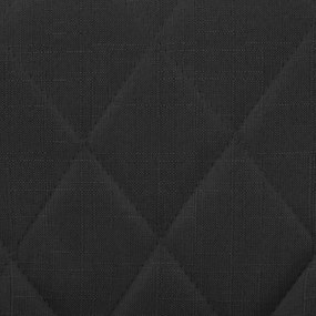 Banco de bar Lazio em tecido e com estrutura preta 46 x 83-104 x 49 cm Preto