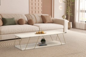 Mesa de Centro Labranda – Travertine Gold – 120x30x50 cm