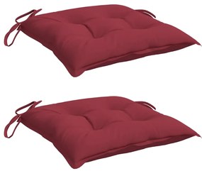 Almofadões móveis de paletes 2 pcs tecido oxford vermelho-tinto