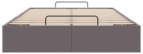 Estrutura de cama otomana sem colchão 120x200 cm cinzento