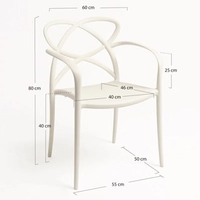 Cadeira Vella com braços - Crema