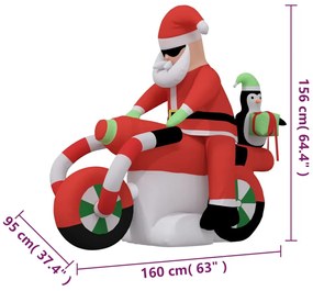 Pai Natal insuflável LED 156 cm