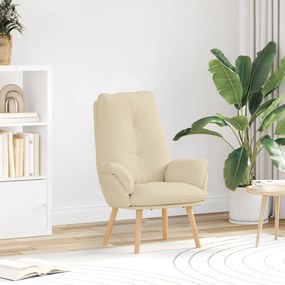 Poltrona Relaxante em Tecido Creme