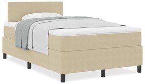 Cama Box com Colchão Verde Claro Cinza 120x200 cm Tecido de Veludo Cot