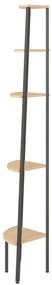 Unidade 5 prat. de canto 45,5x31,5x180 cm castanho-claro/preto