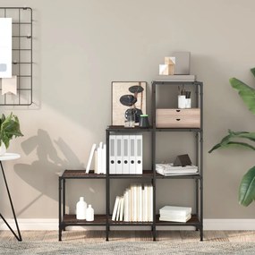 Estante 92x30x102 cm deriv. de madeira/metal carvalho castanho