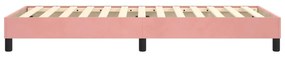 Estrutura de cama 80x200 cm veludo rosa