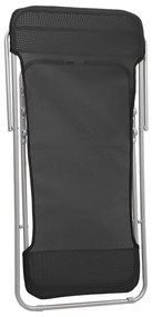 Cadeiras praia dobráveis 2pcs textilene/aço revestido pó preto