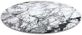 Tapete moderno COZY 8871 Circulo, Marble, Mármore - Structural dois níveis de lã cinzento