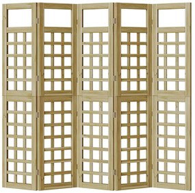 Tela de Privacidade Externa Manual 5 pcs Castanho 200 x 180 cm