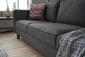 Sofá de 3 Lugares Kale – Antracite – 222 cm