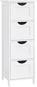 Armário casa de banho lateral de estilo campestre 30 x 82 x 30 cm Branco