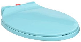 vidaXL Tampo sanita oval fecho suave e remoção rápida verde