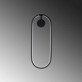 Candeeiro de Parede Can – Preto – 17 cm x 48 cm x 10 cm