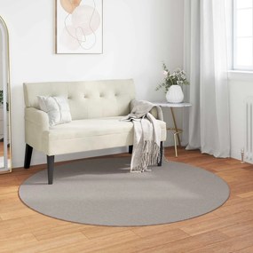 vidaXL Tapetes de área Redondo HUARTE Creme e Taupe Ø 200 CM Poliéster