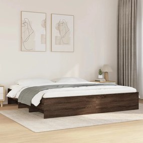 Estrutura de cama sem colchão 180x200 cm carvalho castanho