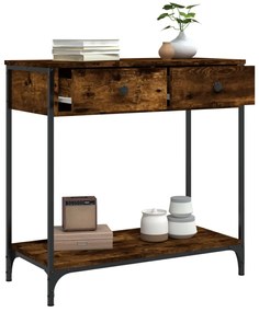 Mesa consola 75x34,5x75 cm derivados de madeira carvalho fumado