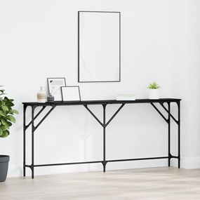 vidaXL Mesa de Consola Carvalho Preto 180x23x75 cm Madeira de Engenharia