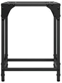 Mesas de centro c/ topo vidro transparente 2 pcs 30x30x40cm aço