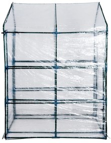 ® Estufa Transparente de jardim Viveiro Caseiro Platas com 3 Andares 143x143x195cm