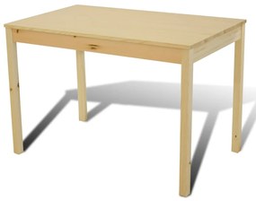 Conjunto de Jantar Leoni com 4 Cadeiras e 1 Mesa - Cor Natural - Desig