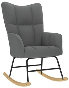 Cadeira de baloiço tecido cinzento-escuro