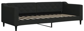 Sofá-cama com colchão 80x200 cm tecido preto