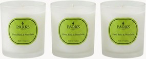 Velas perfumadas artesanais Vintage Aromatherapy (lima, manjericão, tangerina), conjunto de 3
