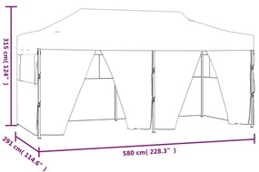 Tenda Dobrável Pop-Up Paddock Profissional Impermeável - 3x6 m - Cinze