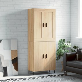 vidaXL Armário alto 69,5x34x180 cm derivados de madeira cor sonoma