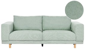 Sofá de 3 lugares em bombazina verde menta NIVALA Beliani